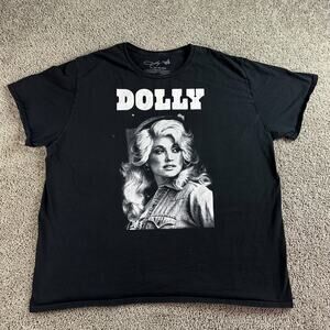 Dolly Parton Shirt Mens 3XL Black White Country Music Portrait Short Sleeve